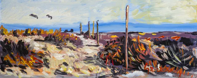 Aldo Geremicca, Spiaggia con i pali